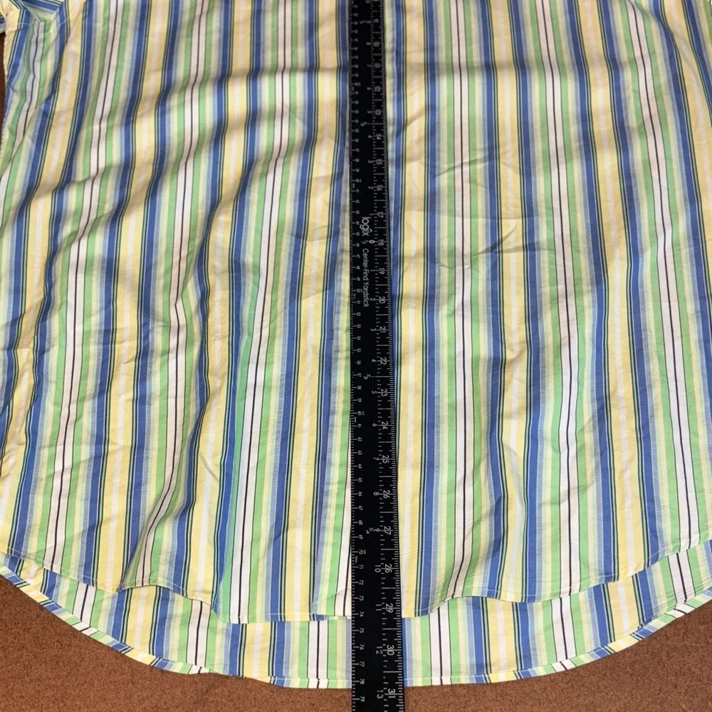Polo by Ralph Lauren Regent Green, Blue & Yellow Striped Button-Down Shirt